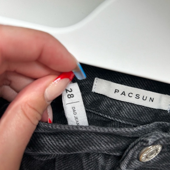 Pacsun Black Ripped Dad Jeans - Picture 2 of 4